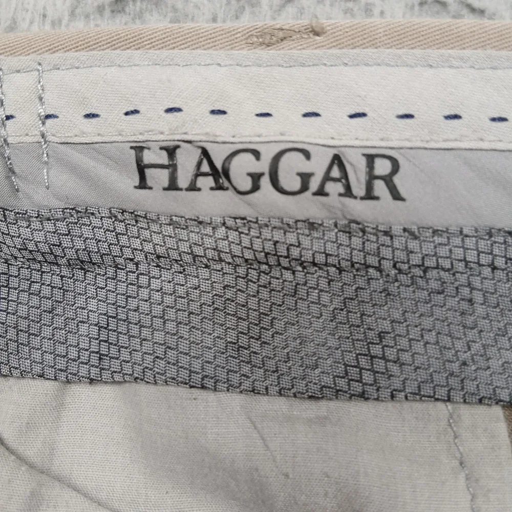 Haggar Chino Pants Mens 44x30‎ Khaki Tan Stretch Casual Dress